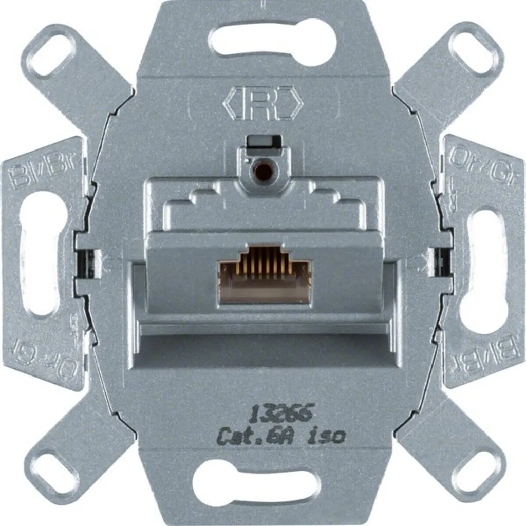 Prise de connexion SAE 8 broches blindée RJ45 Cat 6A IEC 4586 Argent
