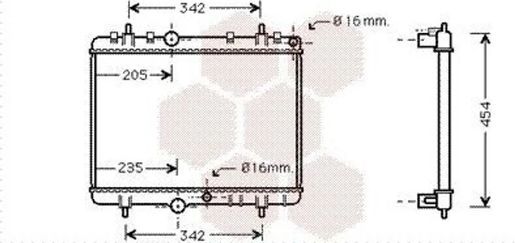 Radiateur de moteur en aluminium haute performance Peugeot 307