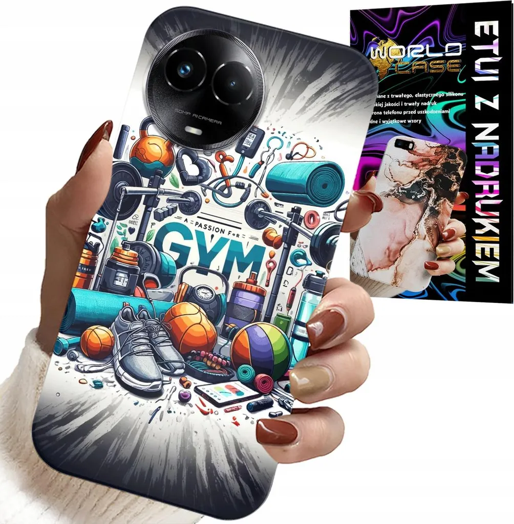 Cover Realme C67 4G Sport Gym Edition + Pellicola Vetro 9H
