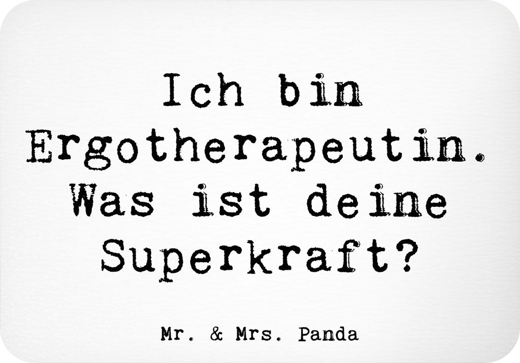Mr. & Mrs. Panda magnet Spruch Super Ergotherapeutin - Weiß - Geschenk, whiteboardmagnet, Kühlschrankmagnet, Berufsliebe, Rehabilitation, Geschen...