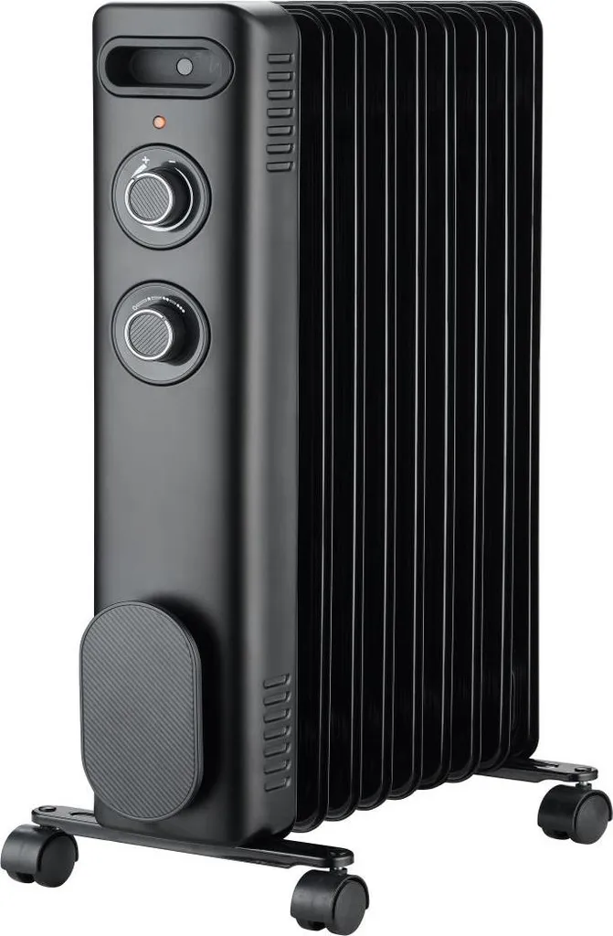 Chauffage d'appoint bain d'huile noir 2000W Confort Line silencieux