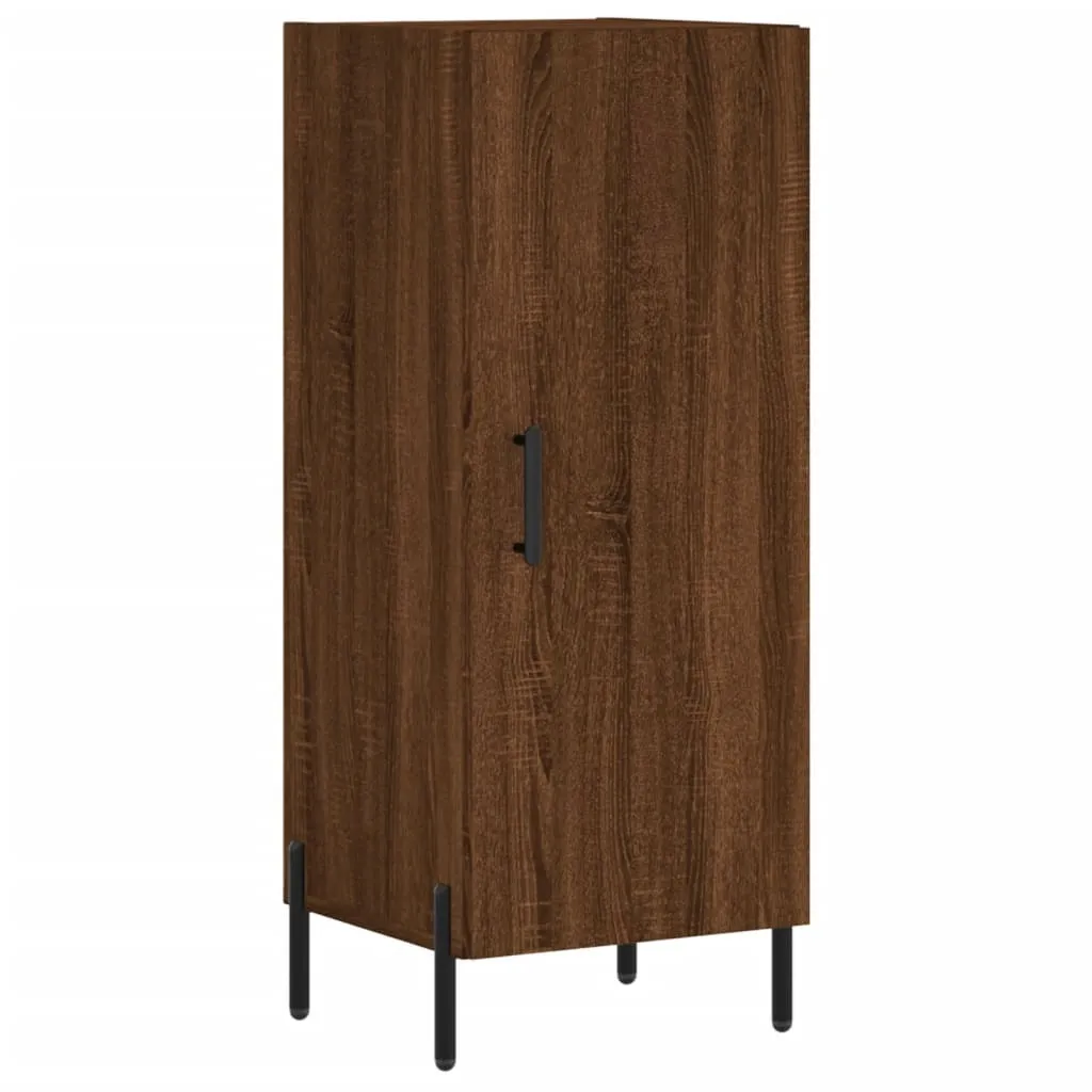 vidaXL Credenza 34,5x34x90 cm Rovere Marrone | Mobiletto Dispensa Bagno - 3