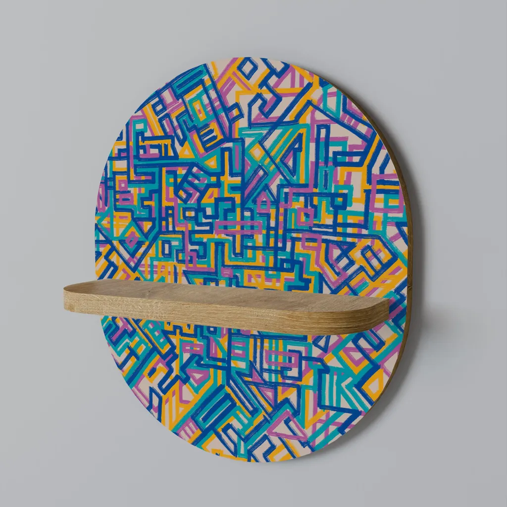 Étagère murale ovale Carte des Souvenirs - Meuble de décoration en bois