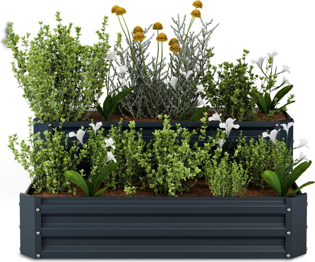 Blumfeldt Jardinière Surélevée 2 Niveaux, 405L en Acier Image du produit 