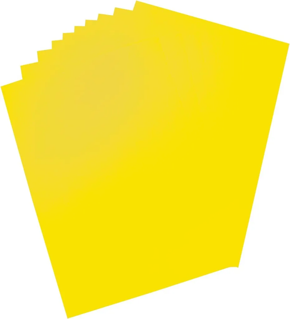Carton affiches haute visibilité jaune citron 48x68 cm - Set de 10 Folia