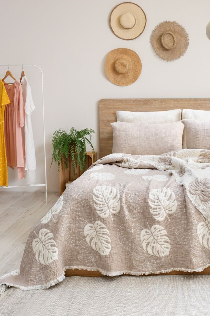 L'Essentiel Linge de Maison, Forest - Beige, Bettwäsche, Bettwäsche, 70 % BAUMWOLLE / 30 % POLYESTER, 240 x 260 cm