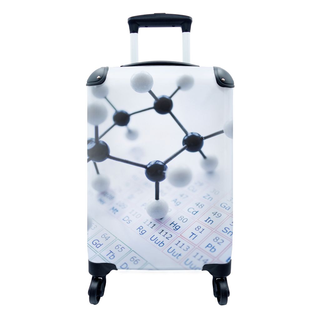 MuchoWow Koffer Handgepäck Trolley Rollkoffer Kleine Reisekoffer mit 4 Rollen - DNA-Modell im Periodensystem - Cabin Size < 55x40x23 cm & 55x40x...