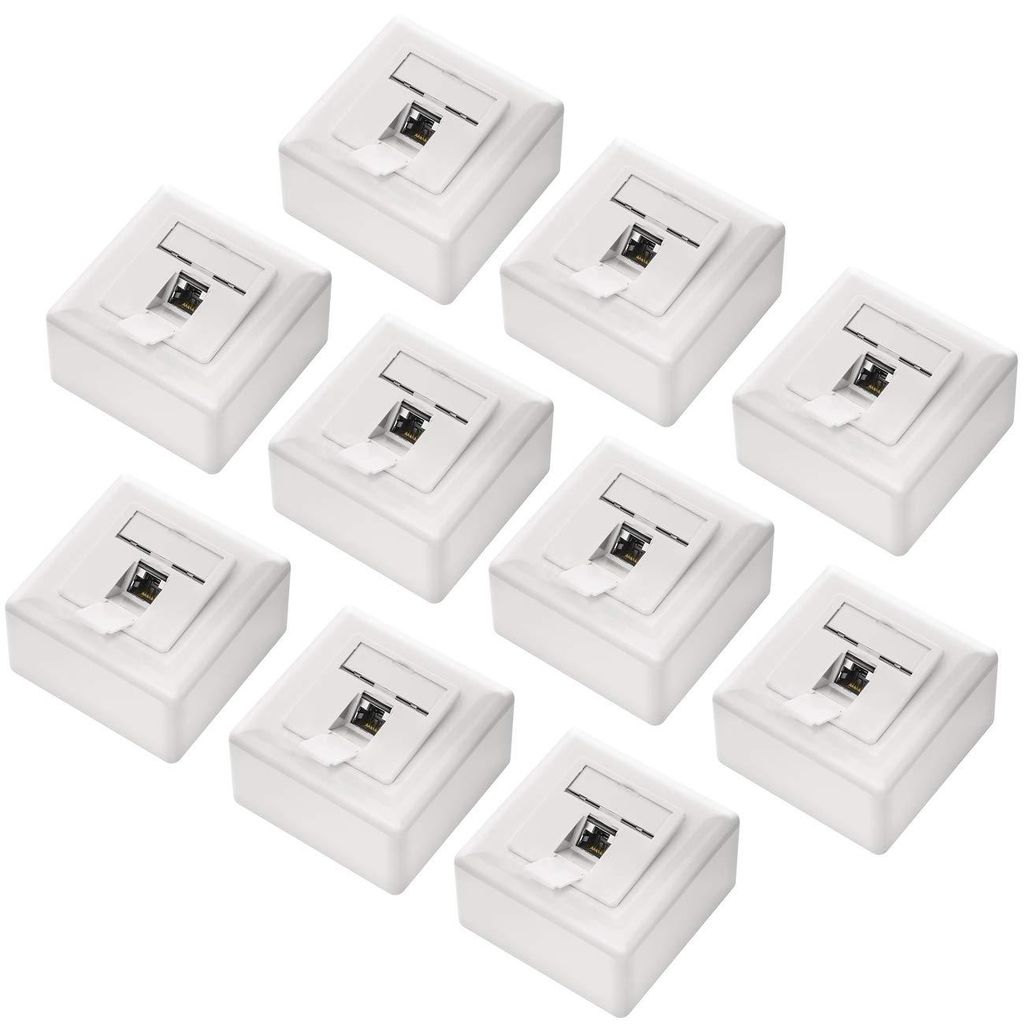 deleyCON CAT6 univerzálna sieťová zásuvka, 1x RJ45 port, Obrázok produktu 