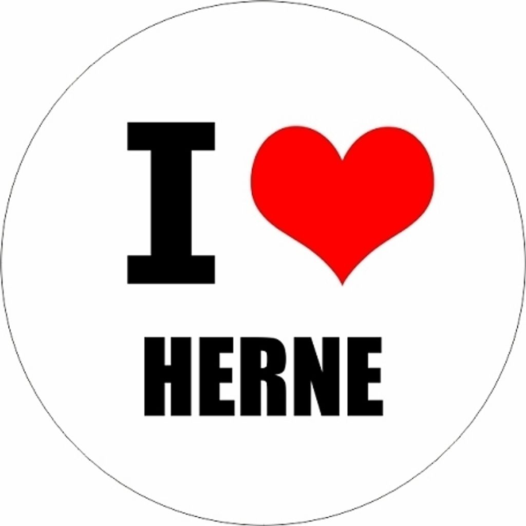 Kiwistar - Autoaufkleber - 8x8 cm - außen klebend - I love Herne für Auto, Laptop, Fahrrad, LKW, Motorrad Aufkleber mehrfarbig JDM Decal Sticker ...