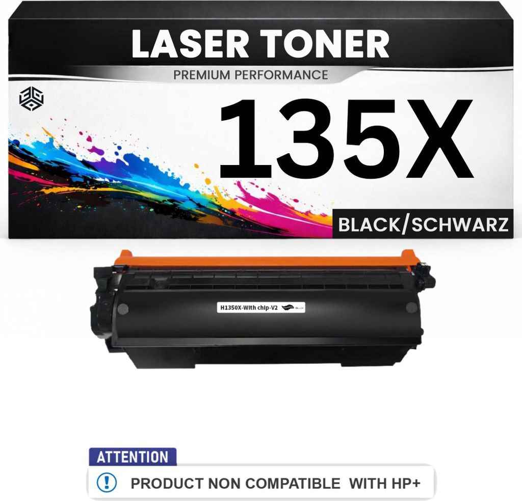 Toner kompatibel für HP W1350X(135X);NON COMPATIBLE WITH HP+ LaserJet M209dw/M209dwn Laserjet MFP M234dw/M234dwn/M234sdn/M234sdw in Schwarz