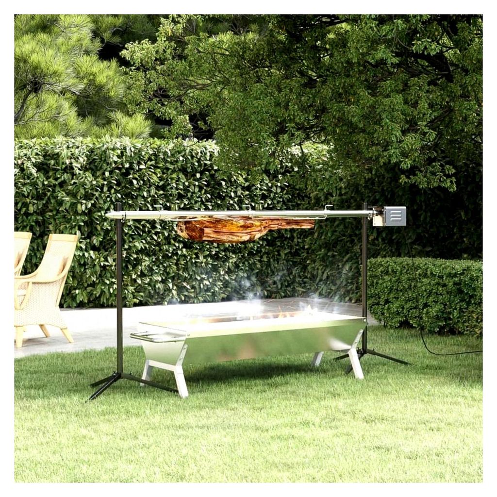 Küchengeräte für Küche und Esszimmer - Outdoor-Grills - BBQ-Tablett, Silber, 118 x 42 x 30,5 cm, Edelstahl
