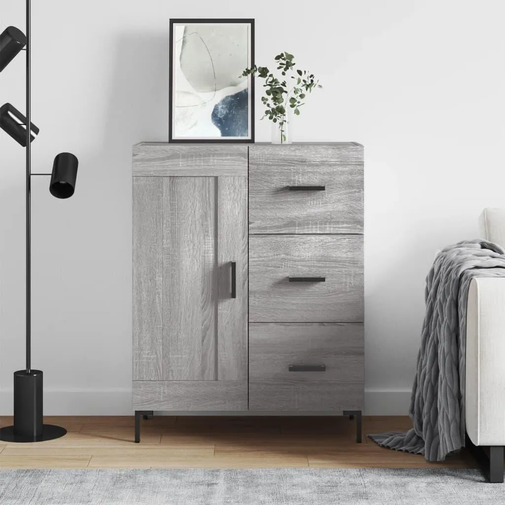 vidaXL Credenza Grigio Sonoma 69,5x34x90 cm Materiale a base di legno