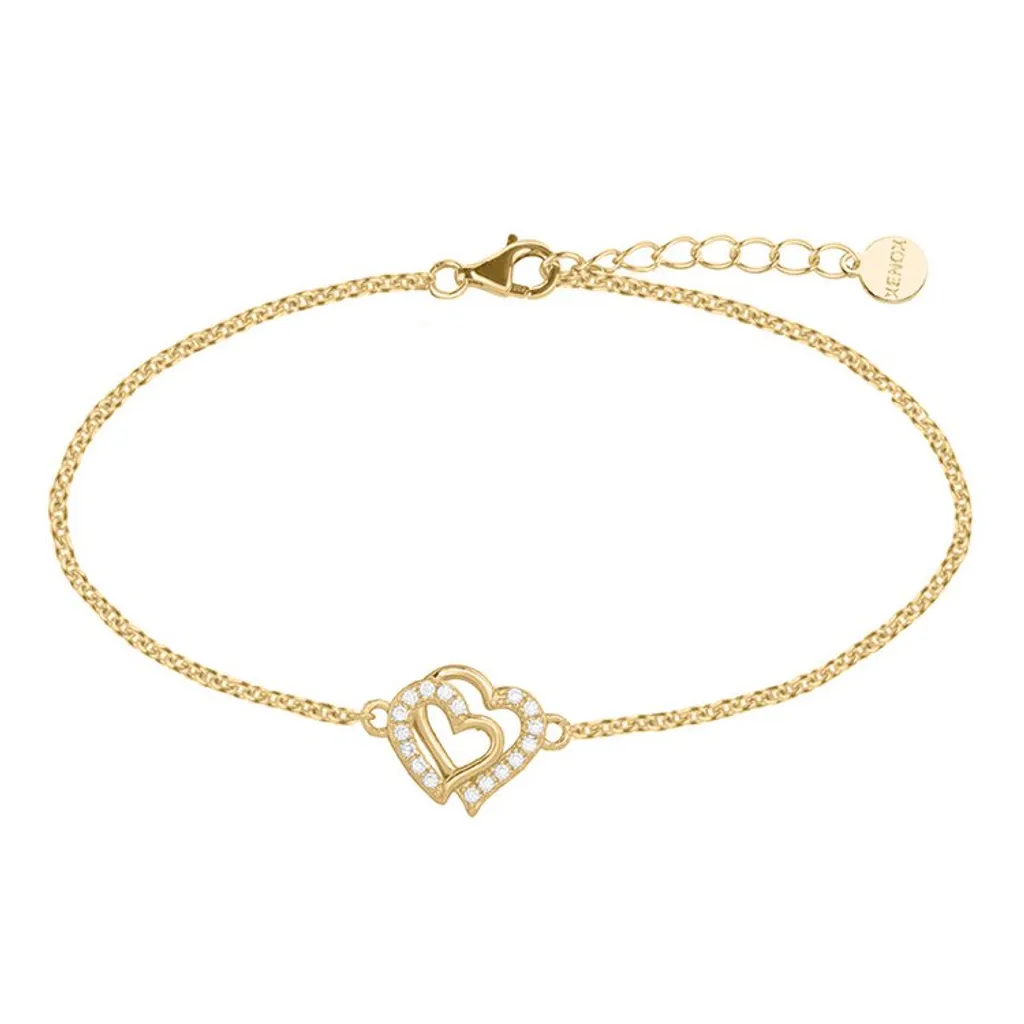 BRACCIALE DONNA IN ACCIAIO CON STELLA E ZIRCONE ROSA