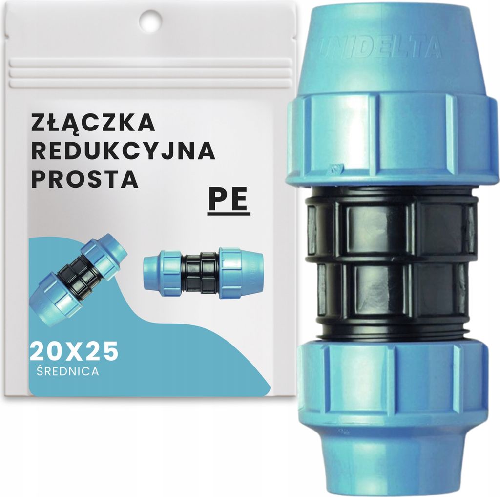 Unidelta Złączka Redukcyjna PE 20x25mm | PN16 | Atest PZH | Zdjęcie produktu 
