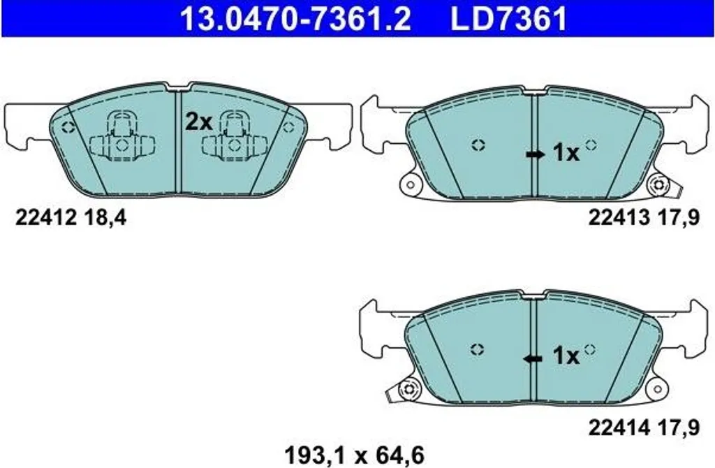 Plaquettes de frein céramique pour Ford Focus et Kuga après 2019 avant