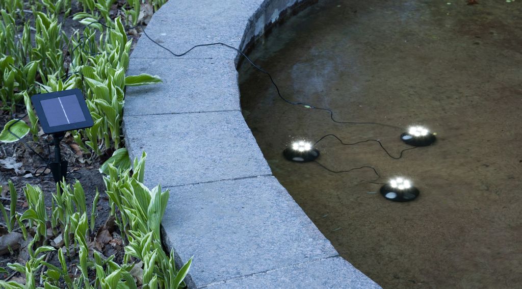 LED-Solar-Wasserlicht 'Water Light', 3 Spots, schw