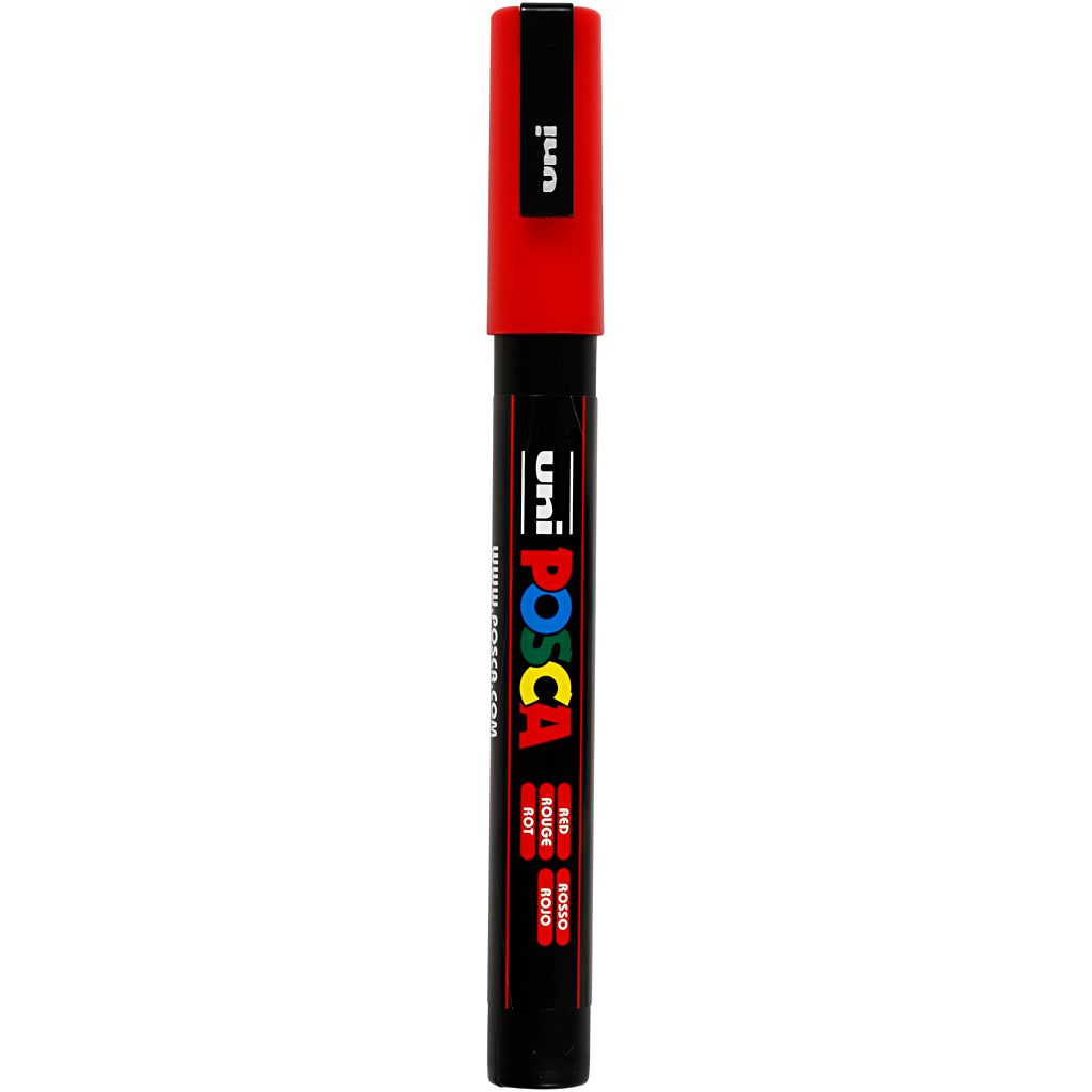 Uni-Ball uni POSCA PC-3M, Schwarz, Rot Produktbild 