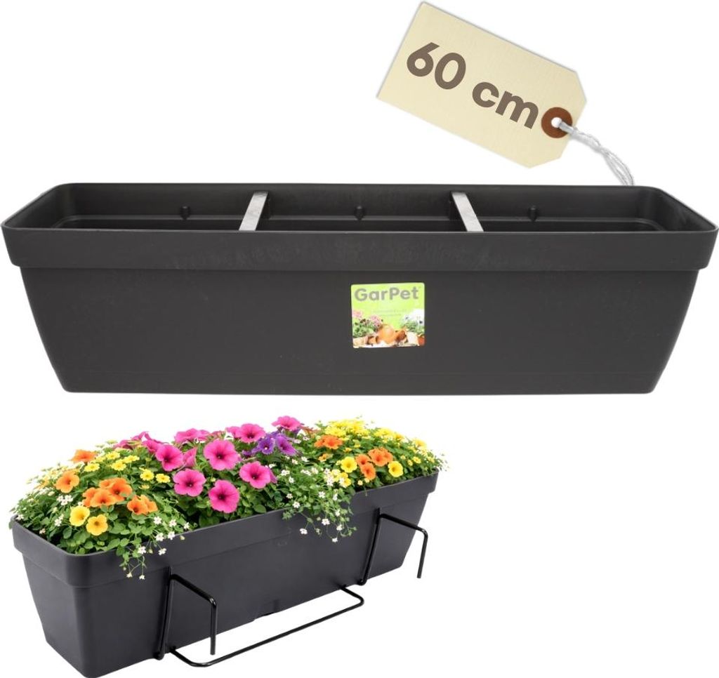 Blumenkasten Balkon Balkonkasten mit Halterung Blumenkasten Produktbild 