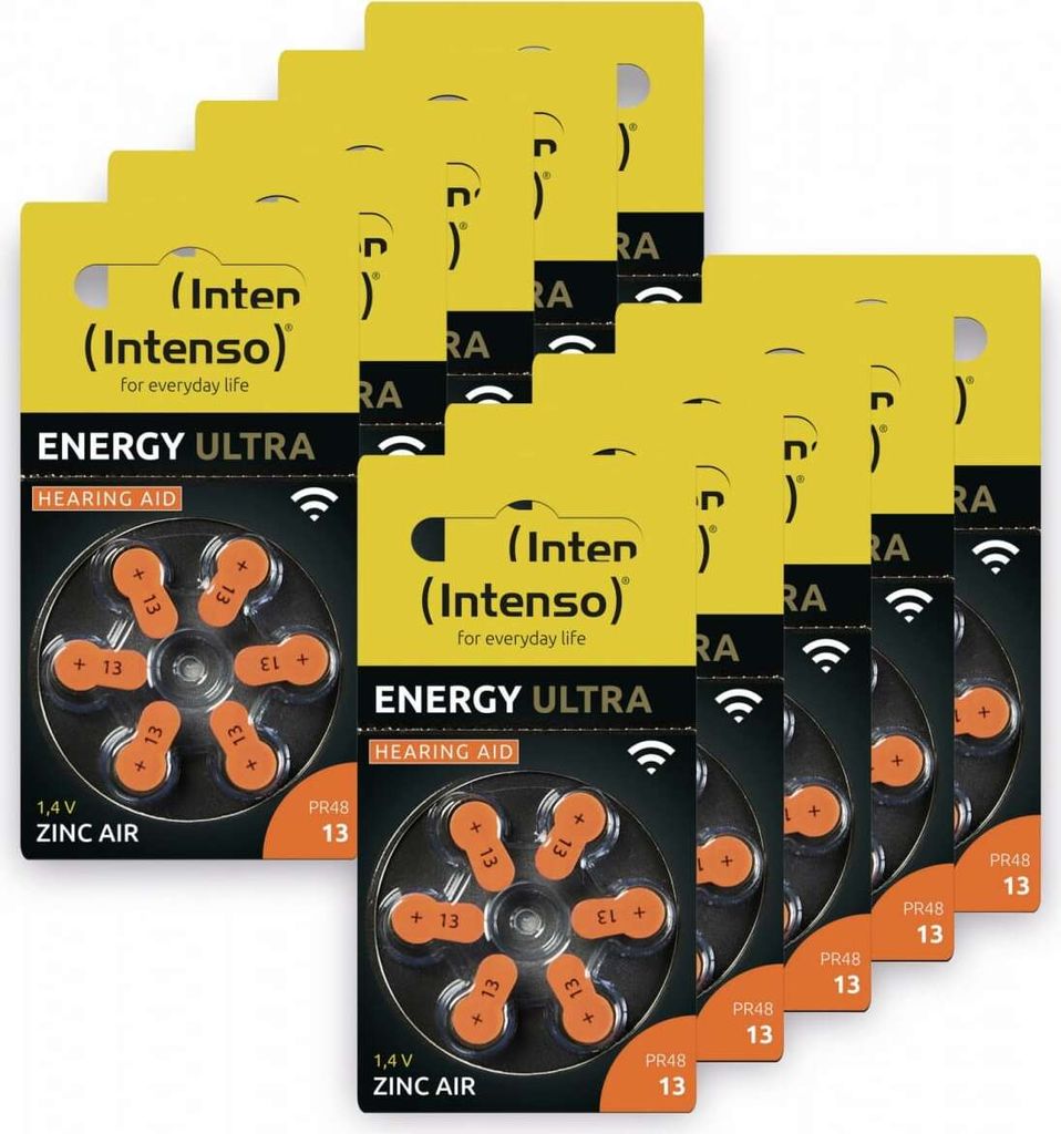 Intenso Hörgeräte Batterien | Zink-Luft A13 60er Pack Produktbild 