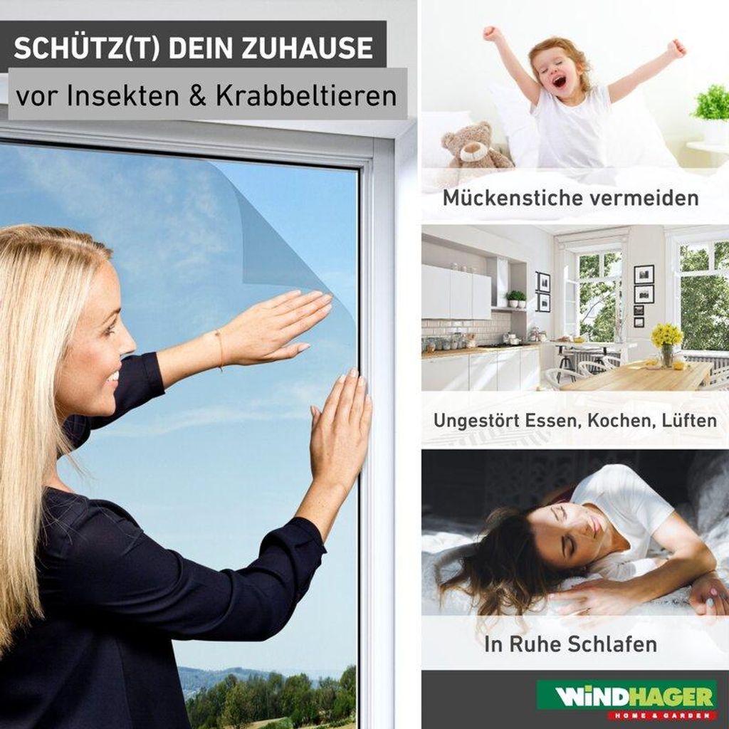 Stretch Fliegengitter ELASTIC 130 x 150 cm anthrazit Produktbild 