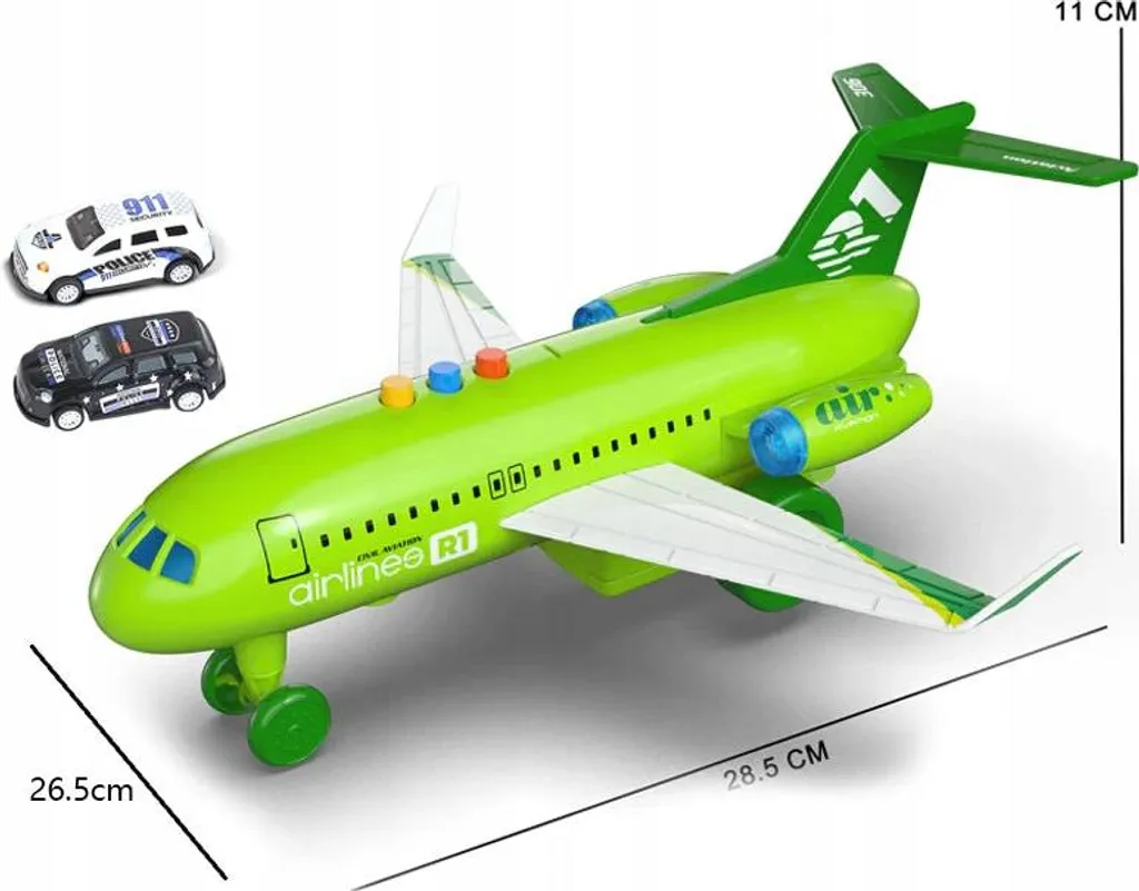 Fini l'ennui : avion interactif vert pour stimuler la créativité des petits - 3