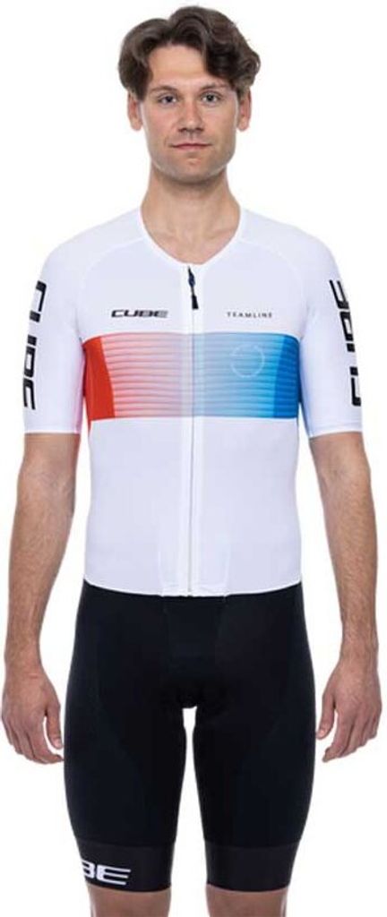Cube Teamline Rad-skinsuit Weiß M Mann Weiß M