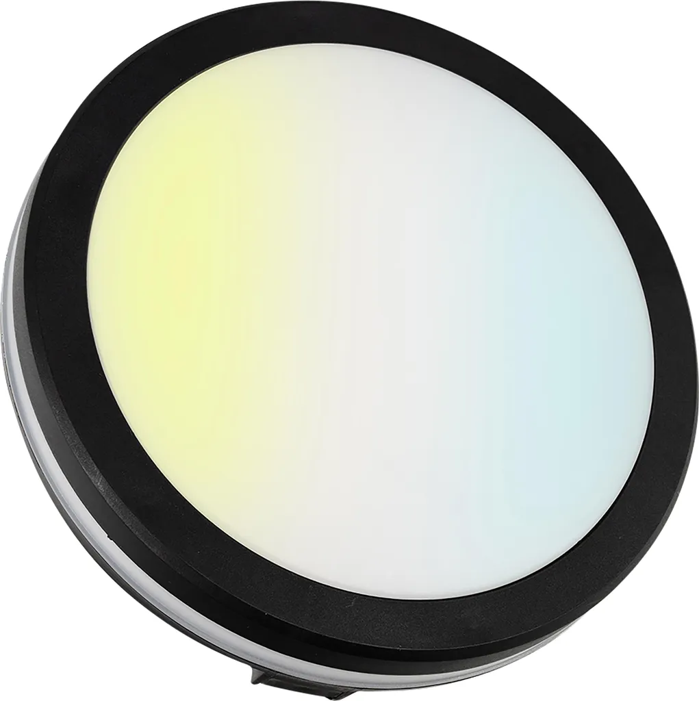 LUXULA Plafoniera LED, 20W, EEK: F, 2000lm, CCT, IP65, nero/bianco