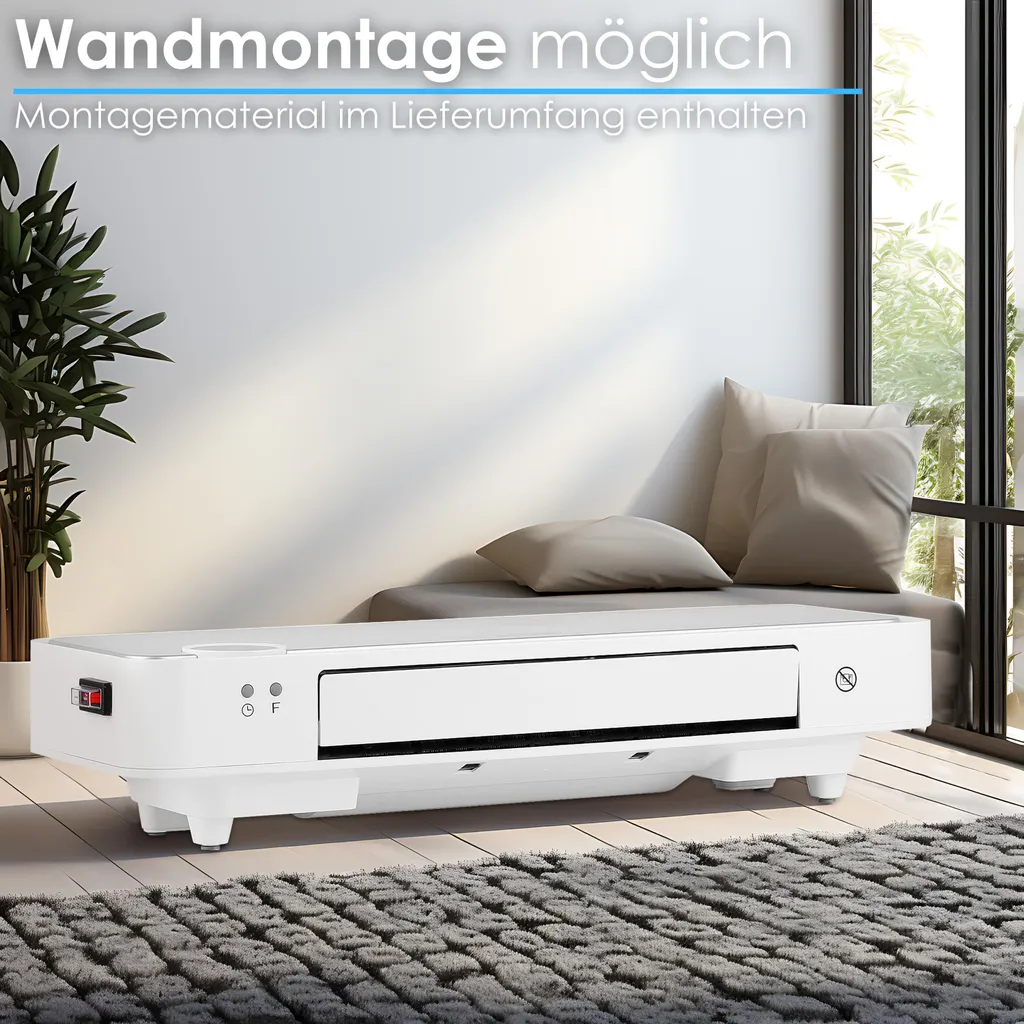 Radiateur soufflant céramique Echos mural avec télécommande 2000W - 5