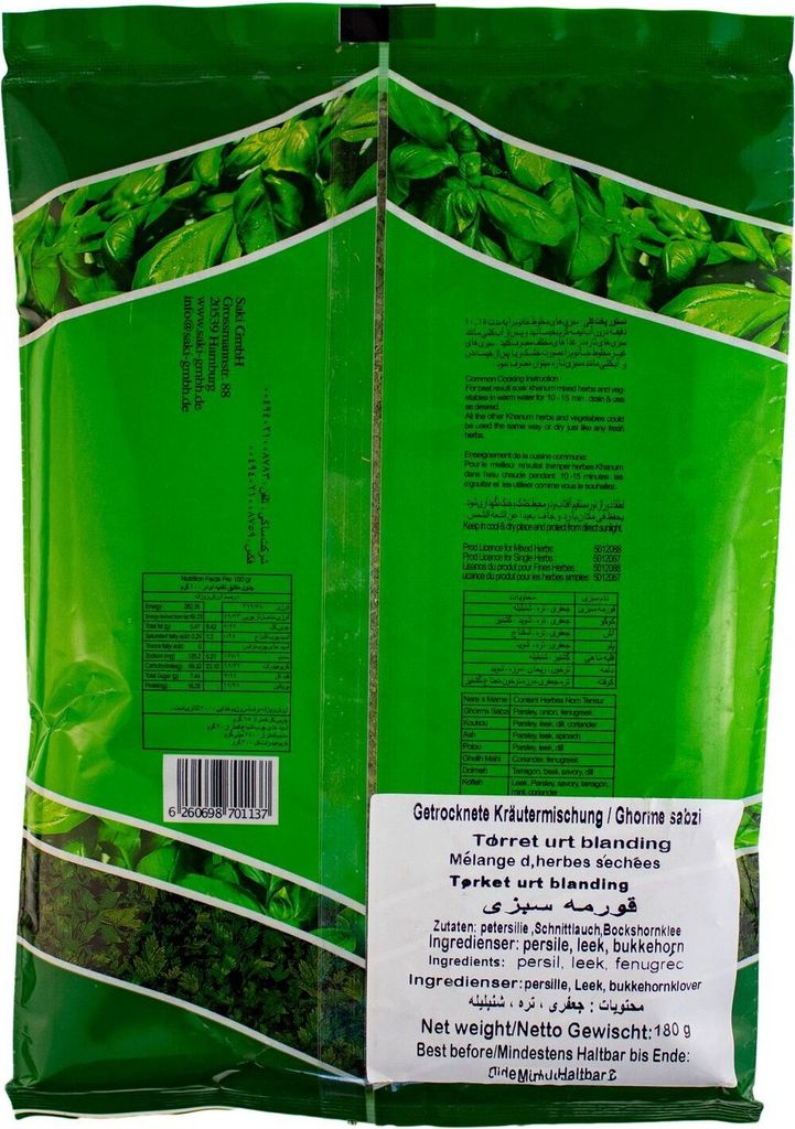 Mr. Ghorbani - Getrocknete Kräuter für Ghorme Sabzi 180gr Produktbild 