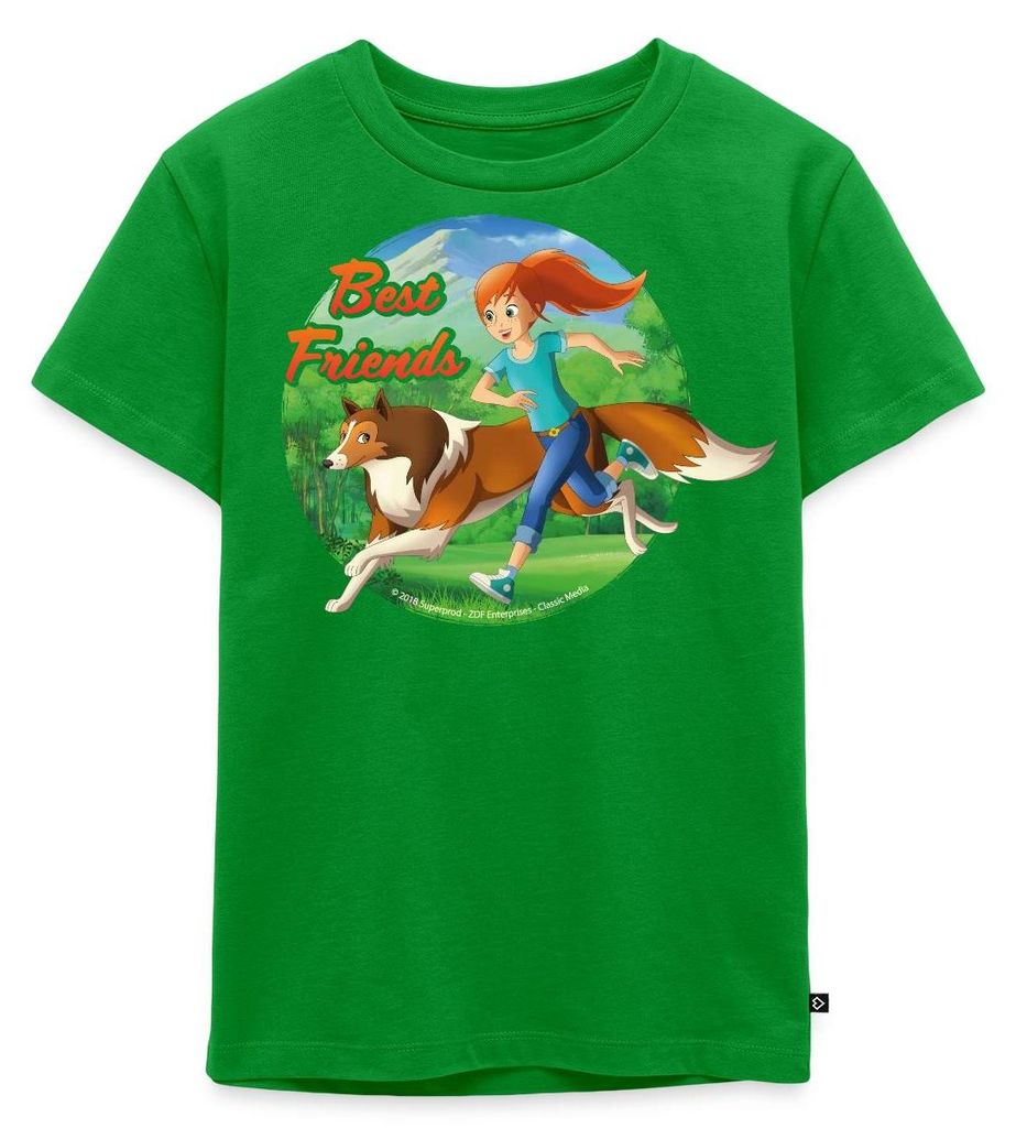 Spreadshirt Lassie Best Friends Beste Freunde Kinder Premium T-Shirt, 122/128 (6 Jahre), Grün