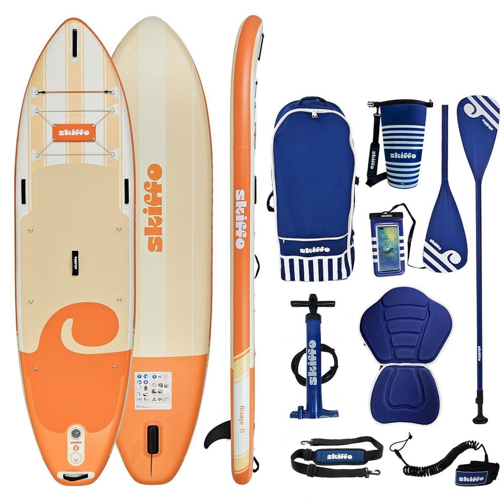 Skiffo Rivage Coral 11.0 SUP Board aufblasbar 2in1 Paddle Kajak Set 335x86x15cm