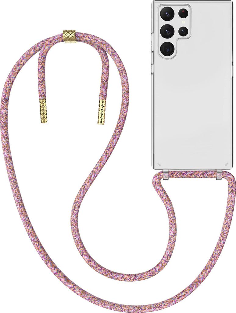 Handykette für Samsung Galaxy S22 Ultra - Handyhülle mit Schnur Cover in Mehrfarbig