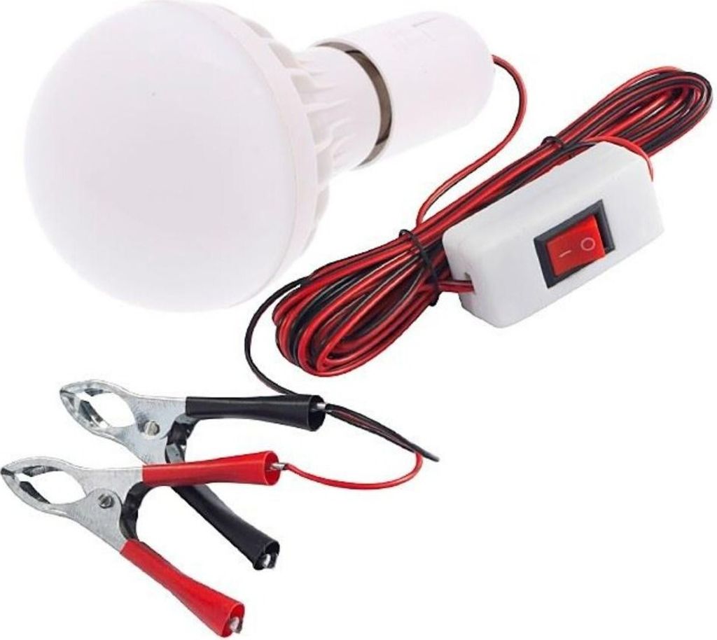 LED-Lampe 12V mit Krokodilklemmen
