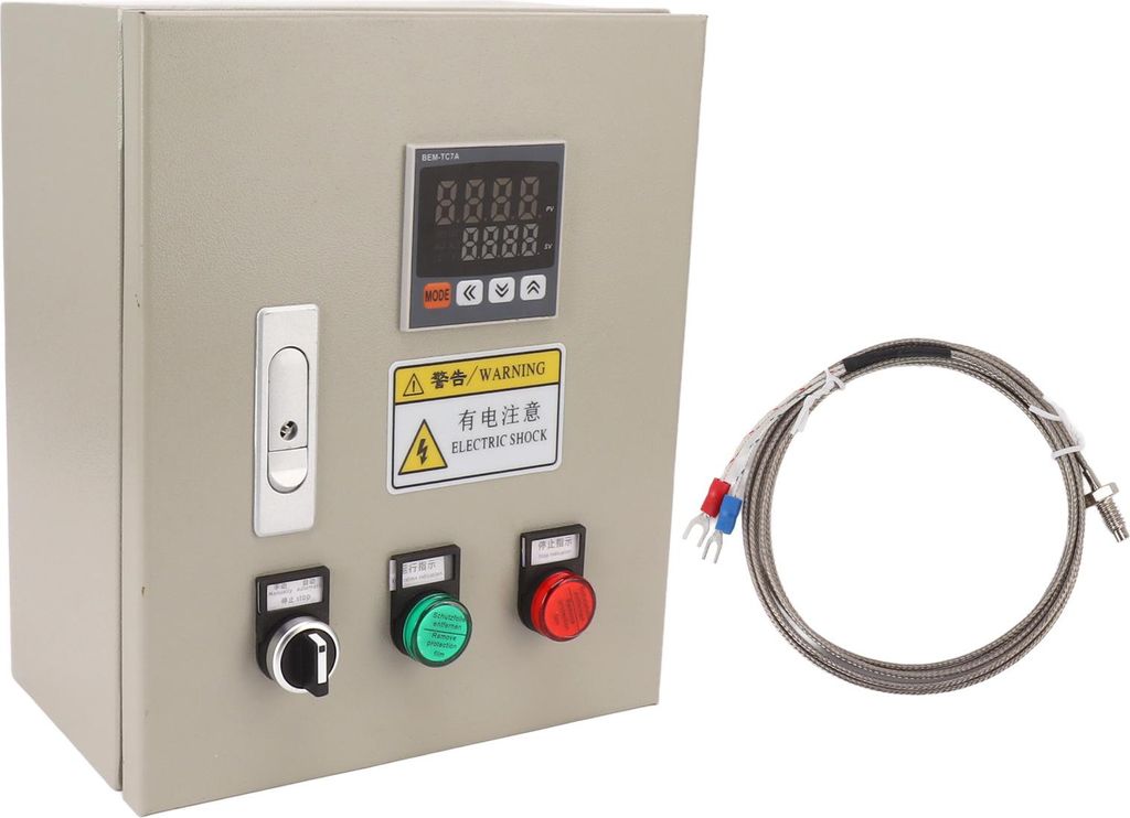 Intelligenter PID-Temperaturregler mit präziser Thermoelement-Sonde, 220 V AC, 4 kW, 18 A