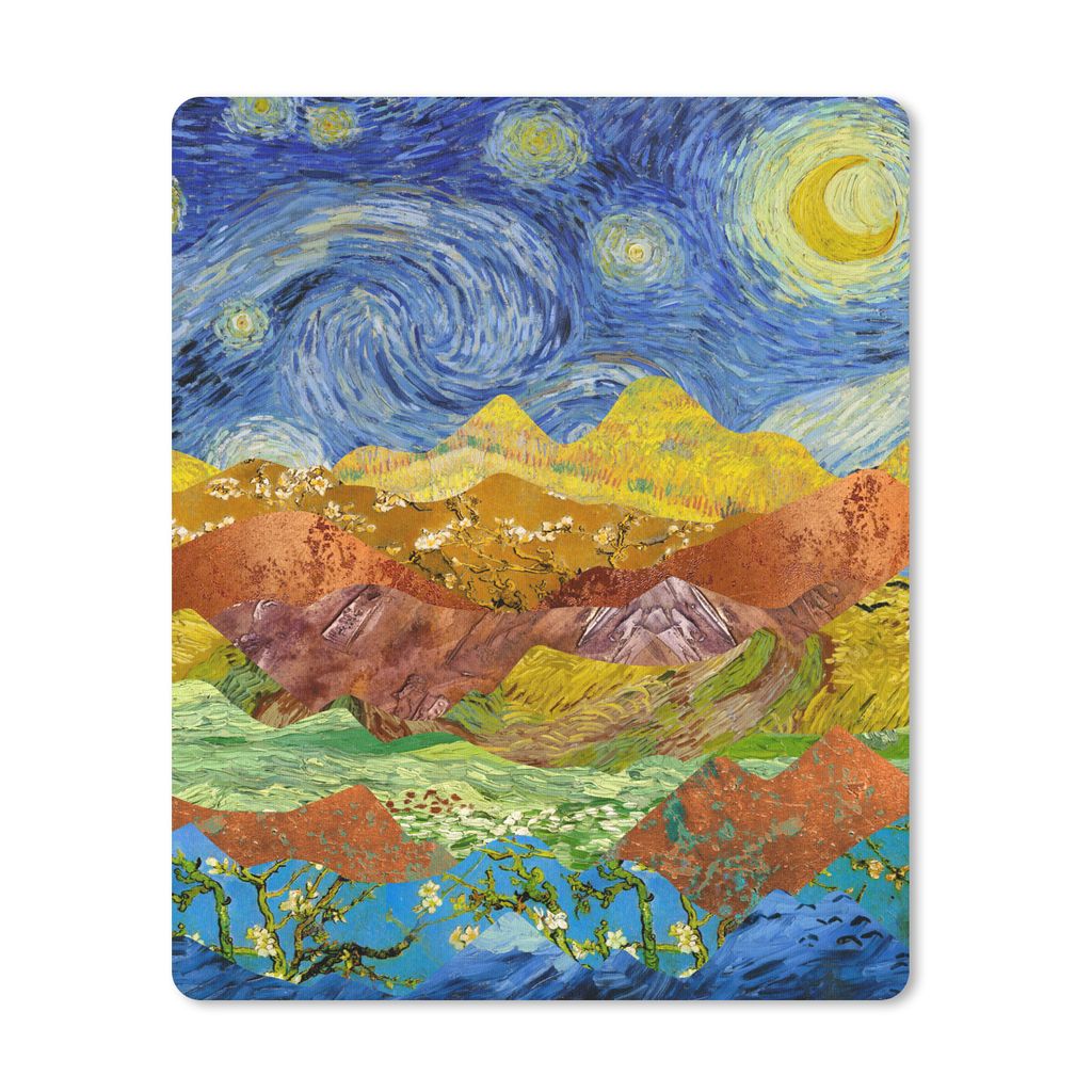 MuchoWow Mauspad Mousepad Van Gogh - Sternennacht - Alte Meister 19x23 cm - Mousepads - Maus Mat - Pad - Mausunterlage - Mauspads - Spielen