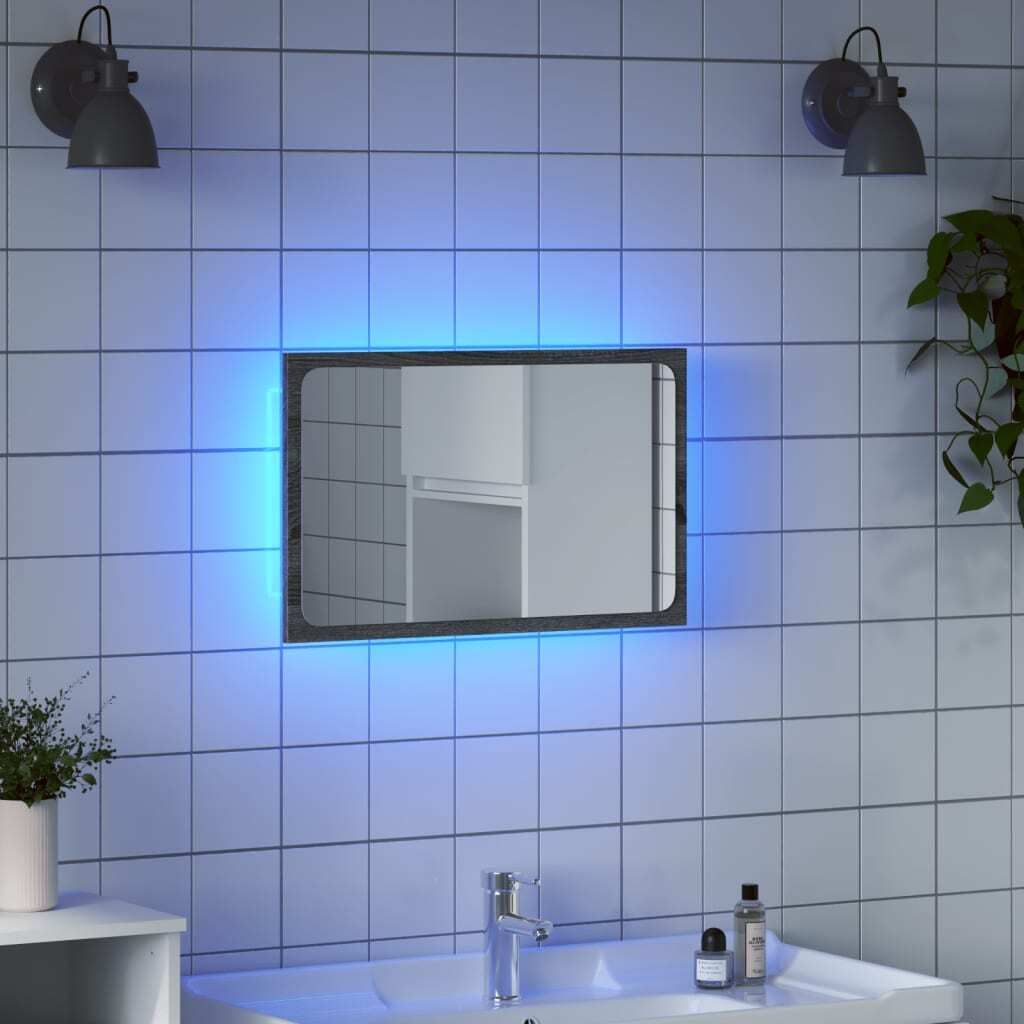 Design Möbel Badspiegel Grau Sonoma 60x8,5x38 cm Holzwerkstoff2024HOMMIE 7603775