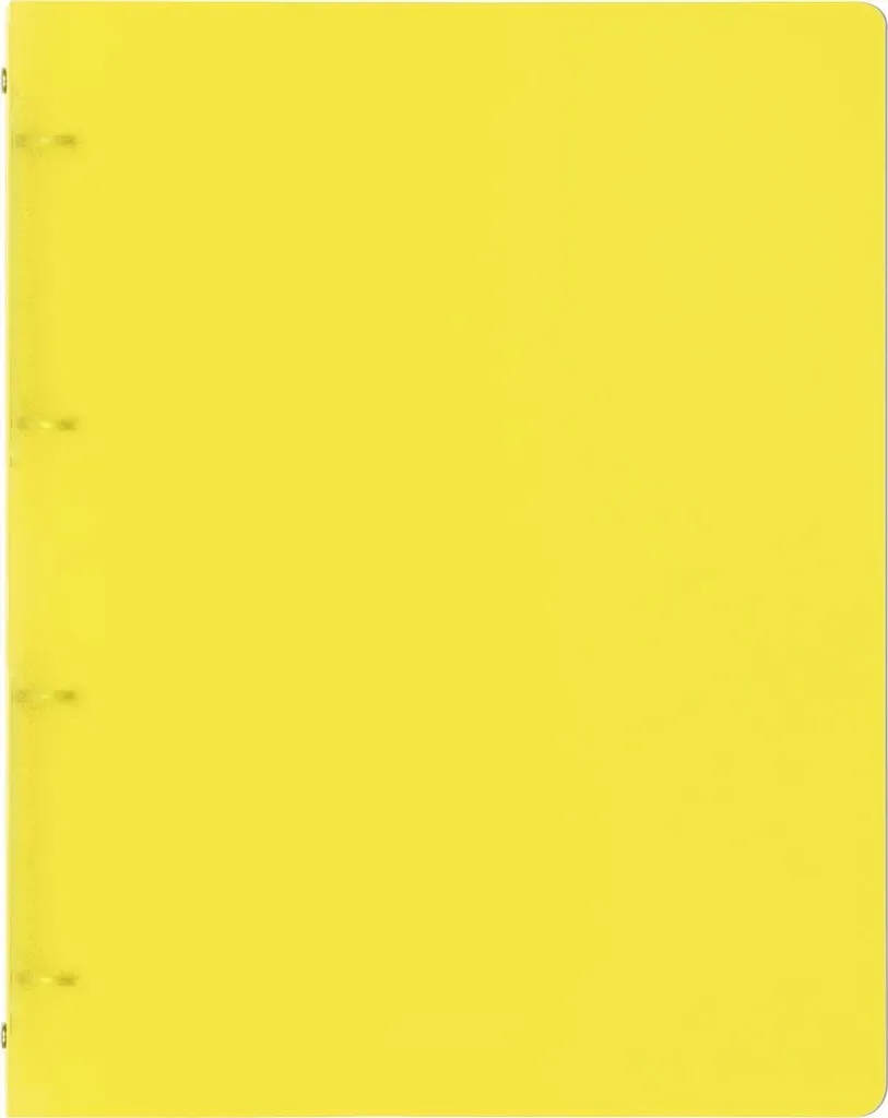 Classeur Fin A4 Jaune 4 Anneaux Dos 16mm, Pack 10 Unités Haute Qualité