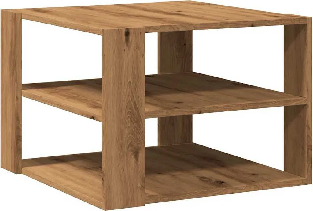 SYFAX™ Tavolino Salotto Rovere Artigianale 58x58x40 cm in Truciolato