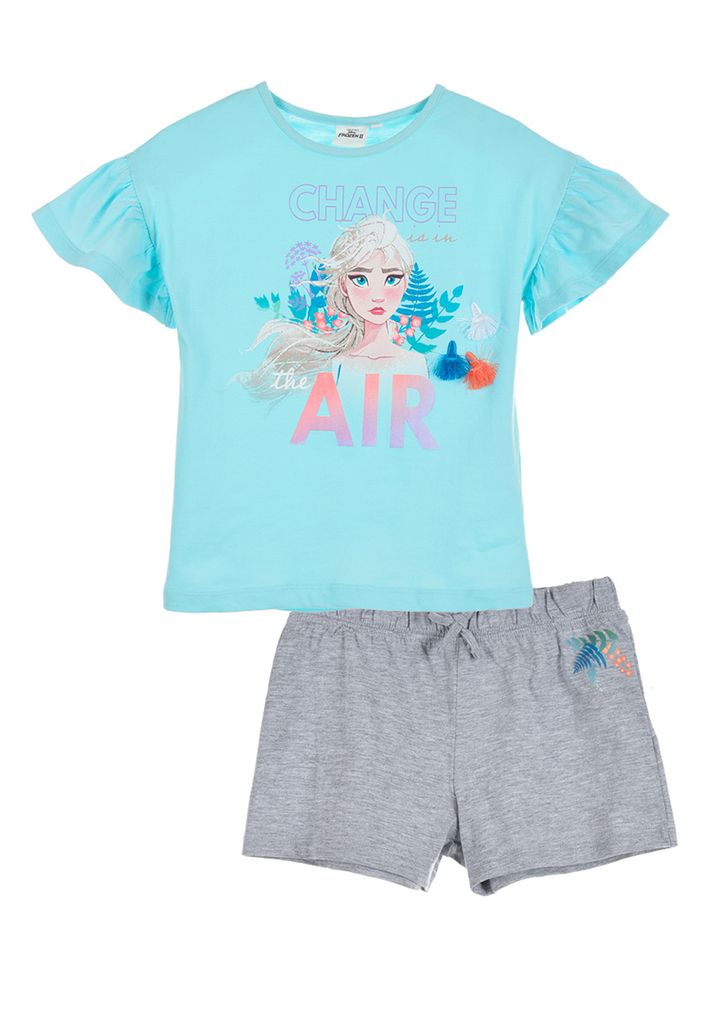 Disney Frozen ~ Eiskönigin ~ Mädchen Pyjama Shorty Elsa 98-128 T-Shirt Hose 