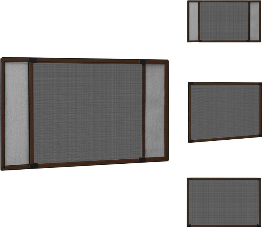 vidaXL Ausziehbarer Insektenschutz für Fenster Braun (75-143)x50 cm - Fliegengitter