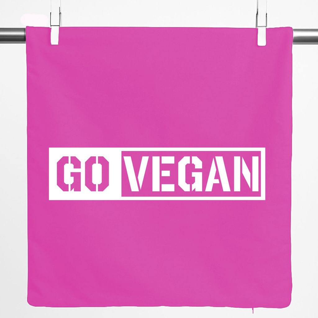 Huuraa Kissenbezug Go Vegan Modern 40x40cm Fuchsia Baumwolle Dekokissenbezug Geschenkidee
