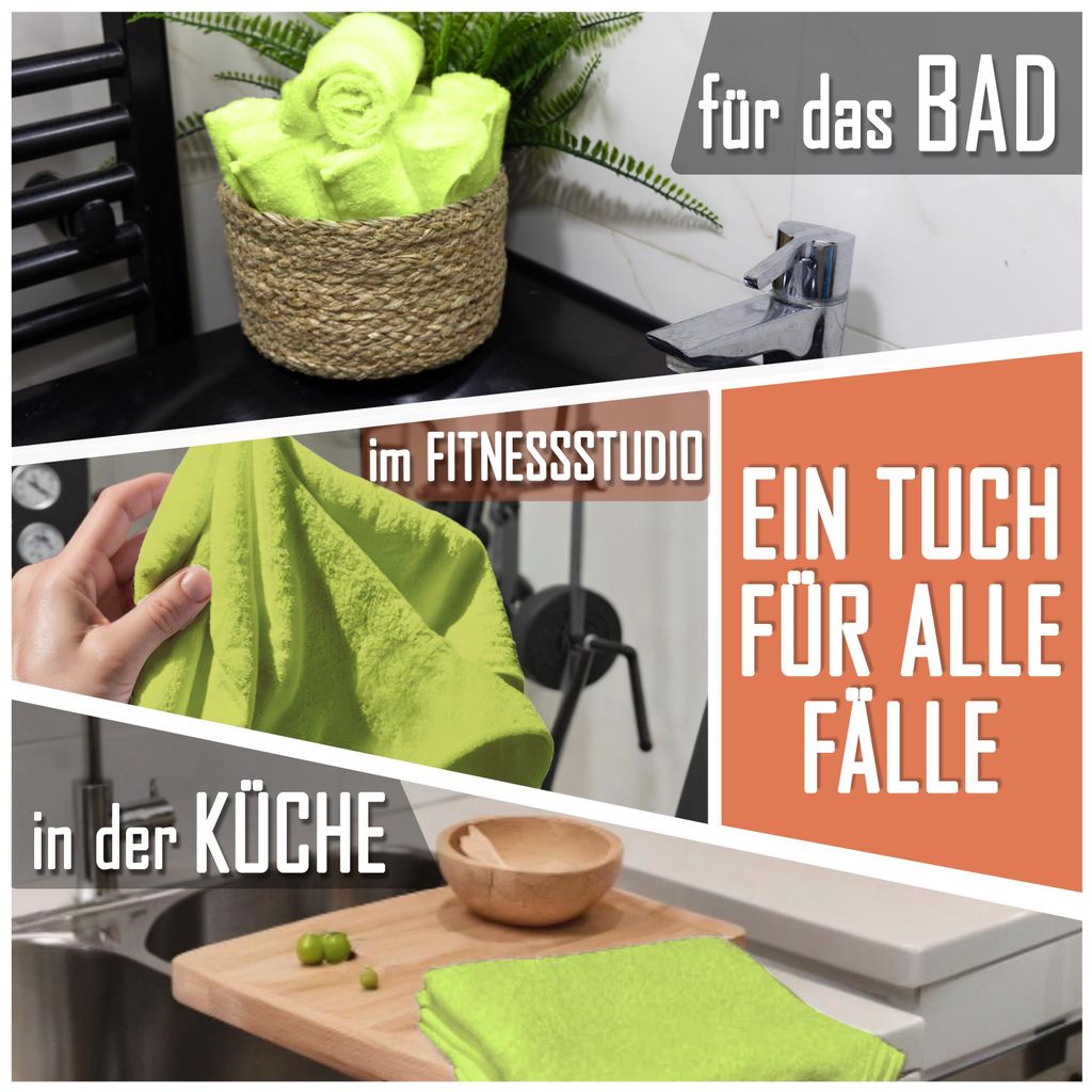 Frottier Seiftücher 10er Pack 30x30cm, 100% Baumwolle, Produktbild 7