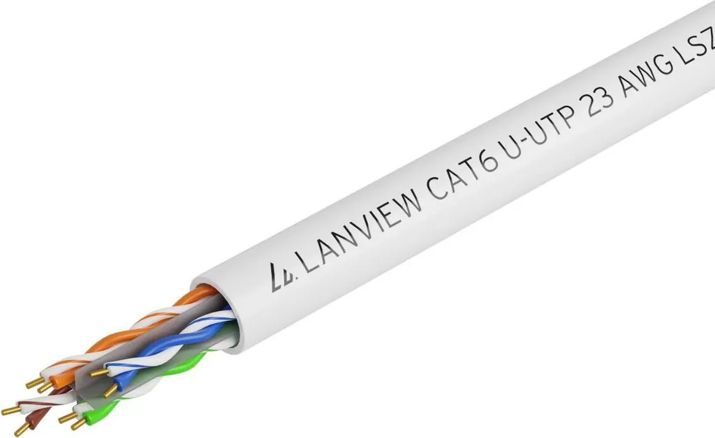 Câble internet Cat6 pour installation réseau bureau Lanview 305 mètres