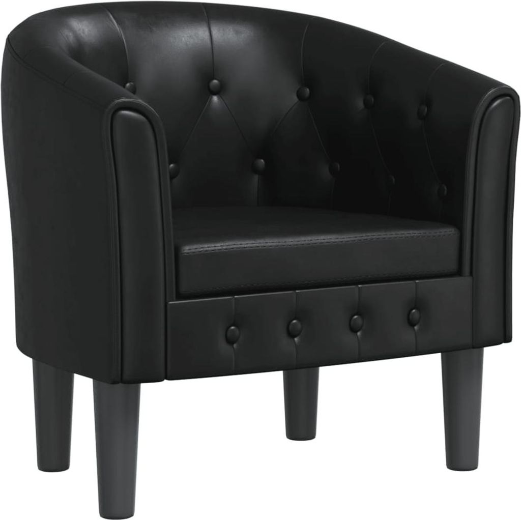 vidaXL Clubsessel Schwarz Kunstleder Produktbild 
