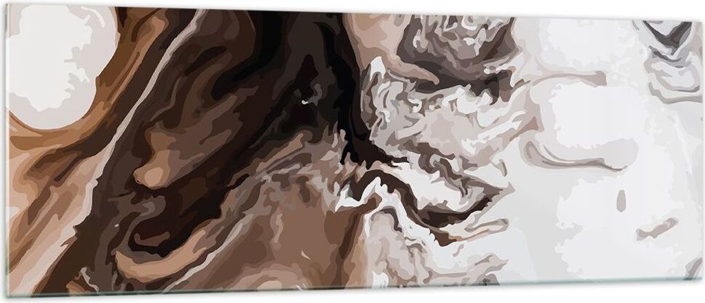 Bilder auf glas - Abstraktion modern - 140x50cm - Glasbilder - Wandbilder - Kunstdruck - zum Aufhängen bereit - Wanddekoration aus Glas - Glas Bil...