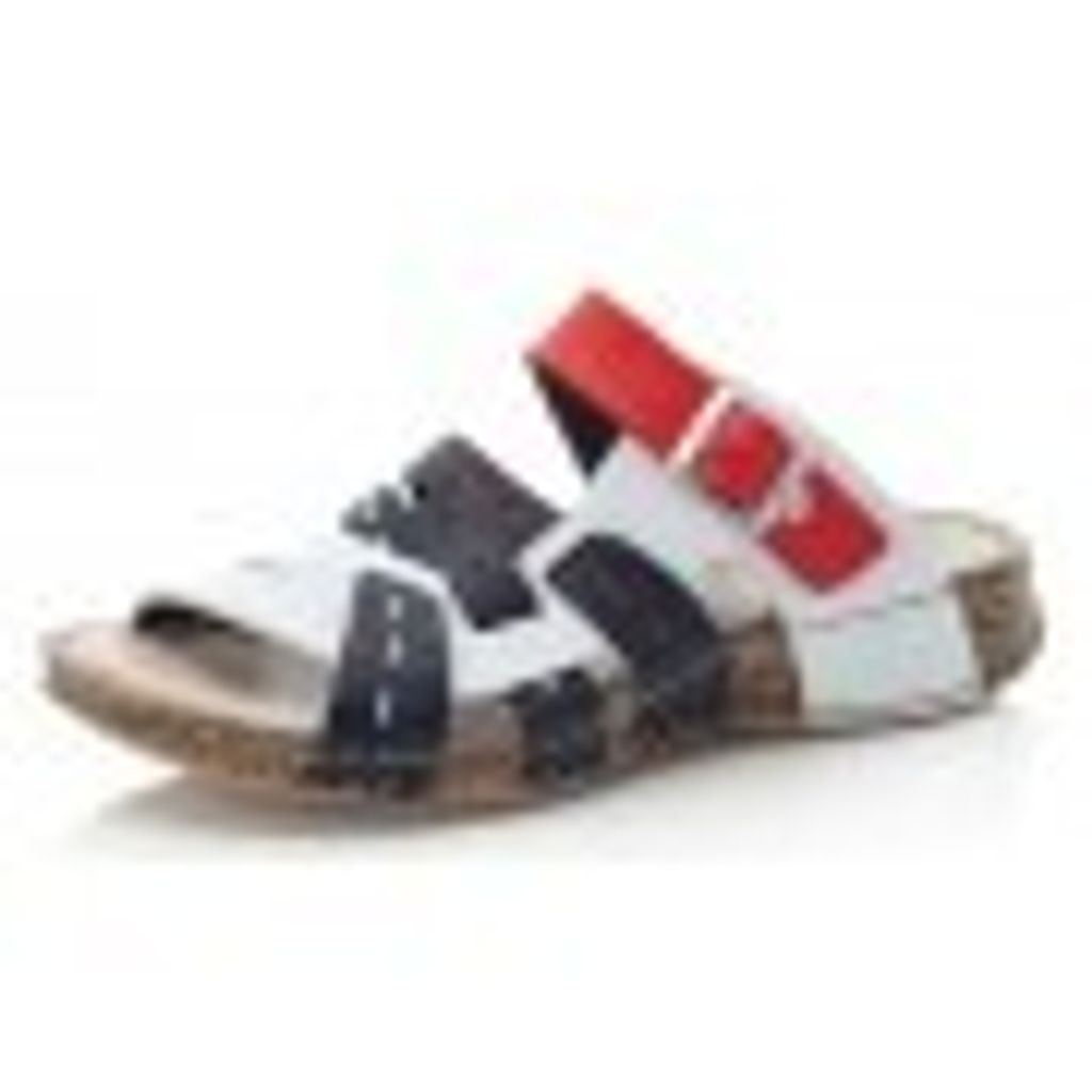 Rieker 61176-81 - Rieker Pantoletten Weiß Rieker Farbe: weiss, Größe: 36,