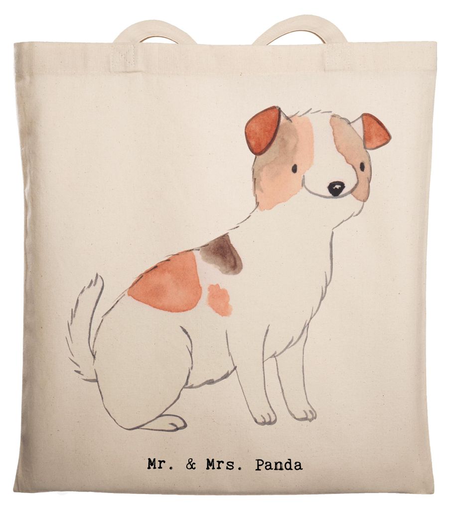Mr. & Mrs. Panda Einkaufstasche Jack Russell Terrier Moment - Transparent - Geschenk, Jutebeutel, Tragetasche, Schultasche, Tasche, totebag, Tote Bag