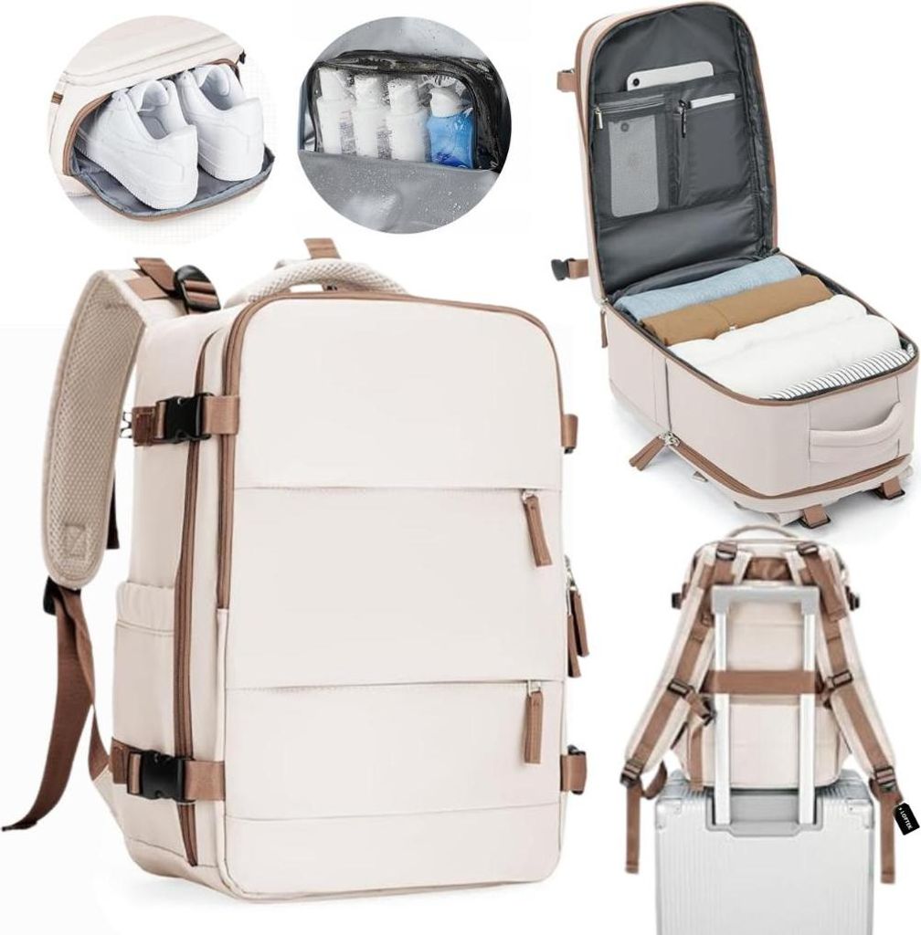 Handgepäckrucksack Beige Brown Produktbild 