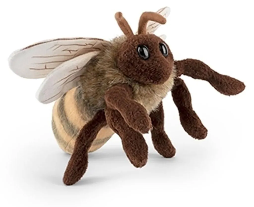Peluche Abeille européenne pour enfant - Doudou insecte doux et soyeux