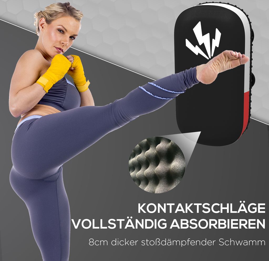 SPORTNOW Pratzen Kickboxen Kickpolster für Muay Thai Produktbild 4